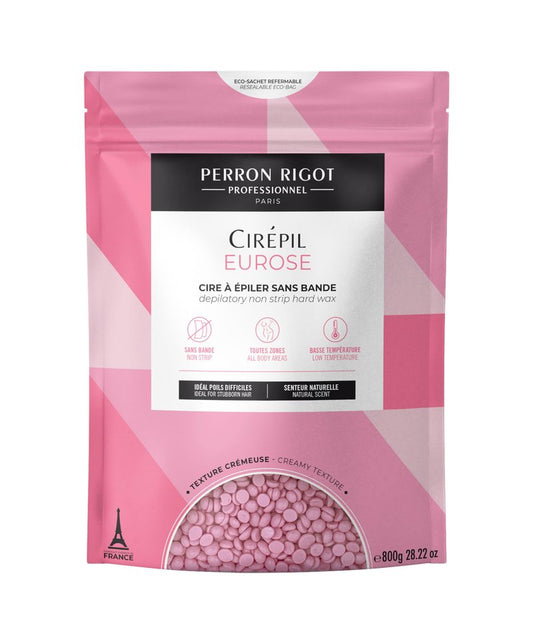 Cirepil - Eurose - 800g / 28.22 oz Hard Wax Beads Bag - All-Purpose Creamy for Face, Bikini & Body - Effective on Coarse & Fine Hair - Unscented Professional Formula - Low Temp Refill Bag