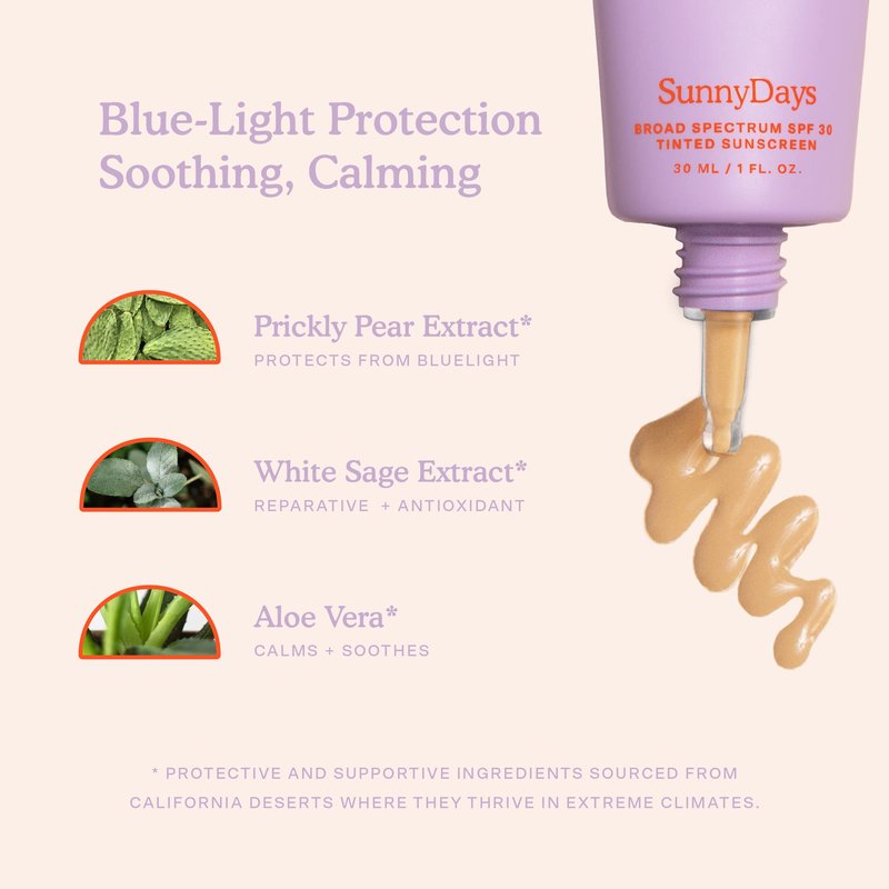 Tower 28 SunnyDays SPF 30 Tinted Moisturizer - 2-in-1 Buildable Coverage Foundation + Mineral Sunscreen for Face - Zinc Oxide, Aloe & Prickly Pear for Sensitive Skin - 15 Light/Warm (1 oz)