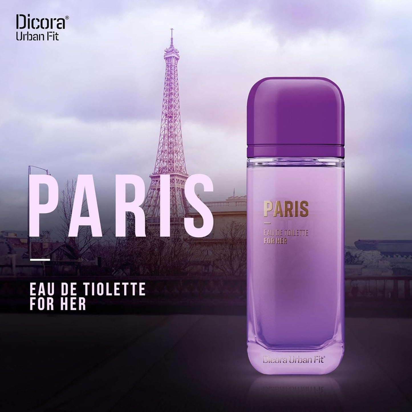 Dicora Urban Fit Paris Perfume for Women - Notes of Orange Blossom, Bergamot, Amber, Musk, Patchouli, and Vanilla - 5.07 oz EDT Spray