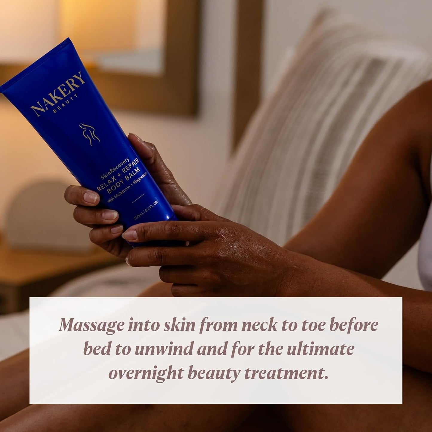 **SkinRecovery Body Balm - Magnesium Melatonin Sleep Lotion with Retinol & SepiLift | Firming Cream for Crepey Skin, 250mL**