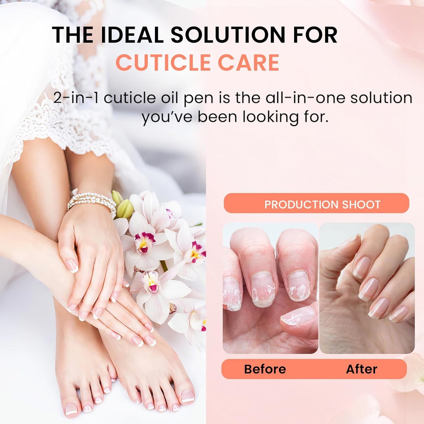 Cuticle Pusher Oil Pen - 2-in-1 Moisturizing Cuticle Remover & Repair Tool | 2ml for Healthy Nails