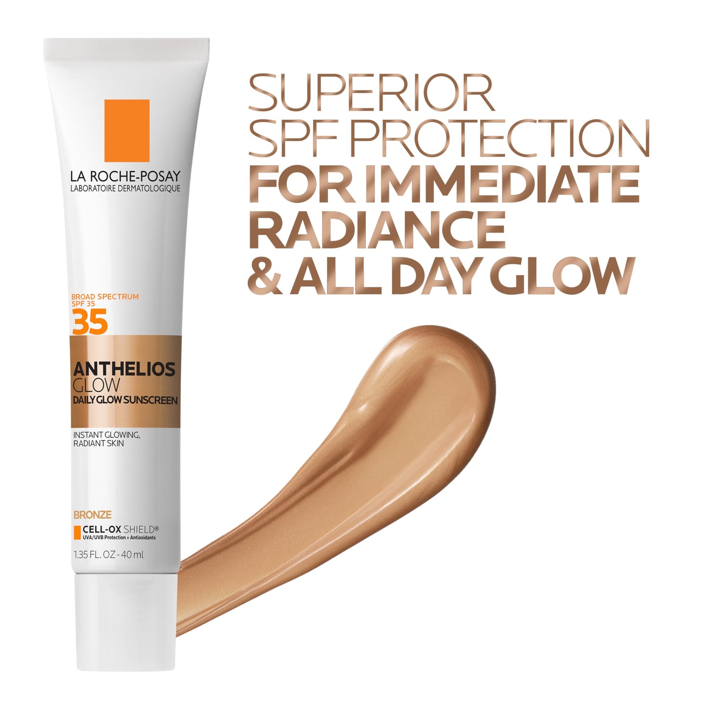 La Roche-Posay UV Glow Dark Sunscreen SPF 35, Glow Sunscreen for Face, Broad Spectrum Superior Protection, Lightweight Hydrating Formula, Enhances Immediate Radiance & Delivers All-Day Glow