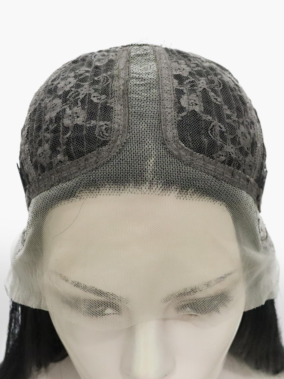 IMSTYLE Jet Black Lace Front Wig: T Part Synthetic Wig, Wolf Cut/Layer Cut Straight Hair Wig 24 Inches Wig