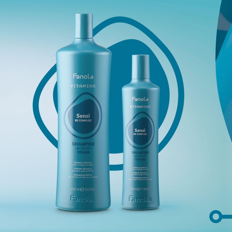 Fanola Sensitive Scalp Shampoo - Gentle Sulfate-Free Cleansing Shampoo for Irritated Scalp Care - Soothing Moisturizing Hair Cleanser for Sensitive Skin (33.8 Fl Oz)
