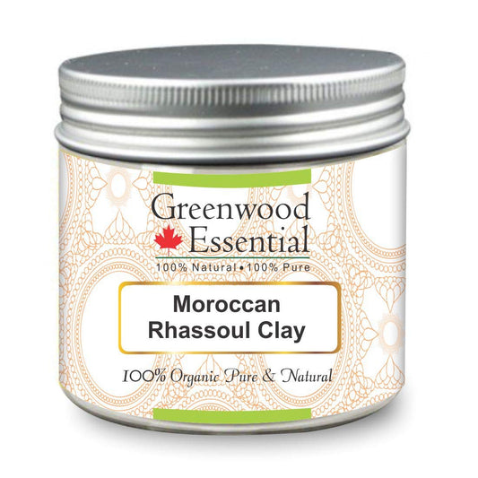 Greenwood Essential Moroccan Rhassoul Clay from the Atlas Mountains 100% Organic Pure & Natural 200gm (7.05 oz)
