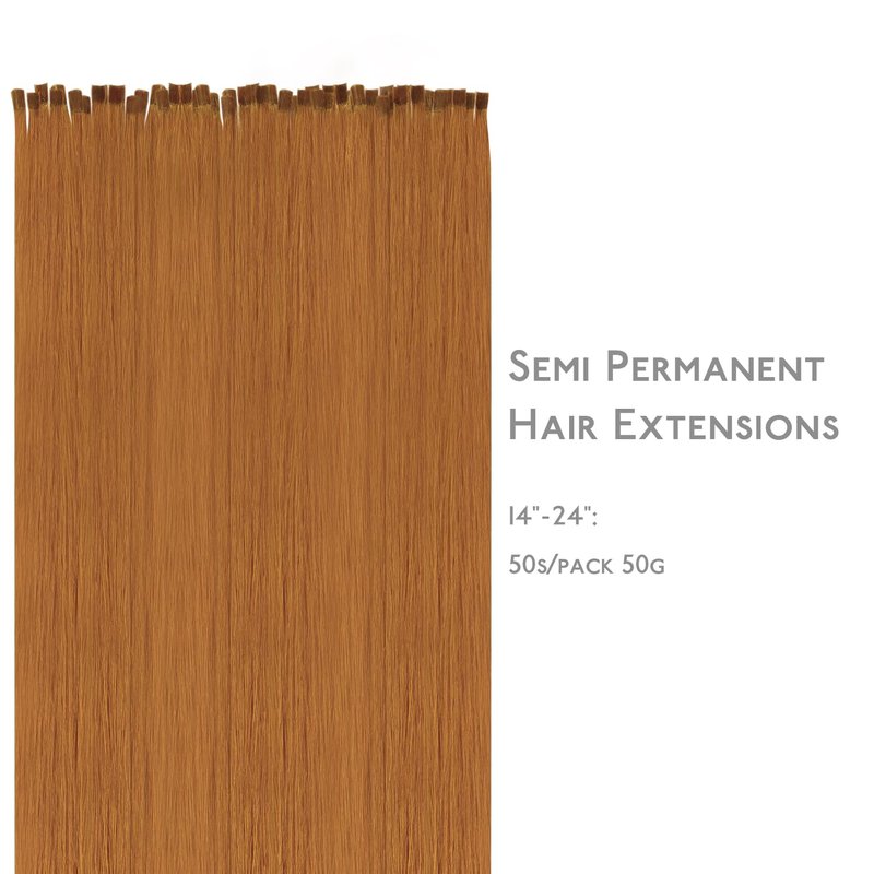 WENNALIFE U Tip Hair Extensions Real Human Hair, 50g 50s 16 Inch Auburn Ginger Remy Hair K Tip Invisible Straight Keratin Bond Hot Fusion Hair