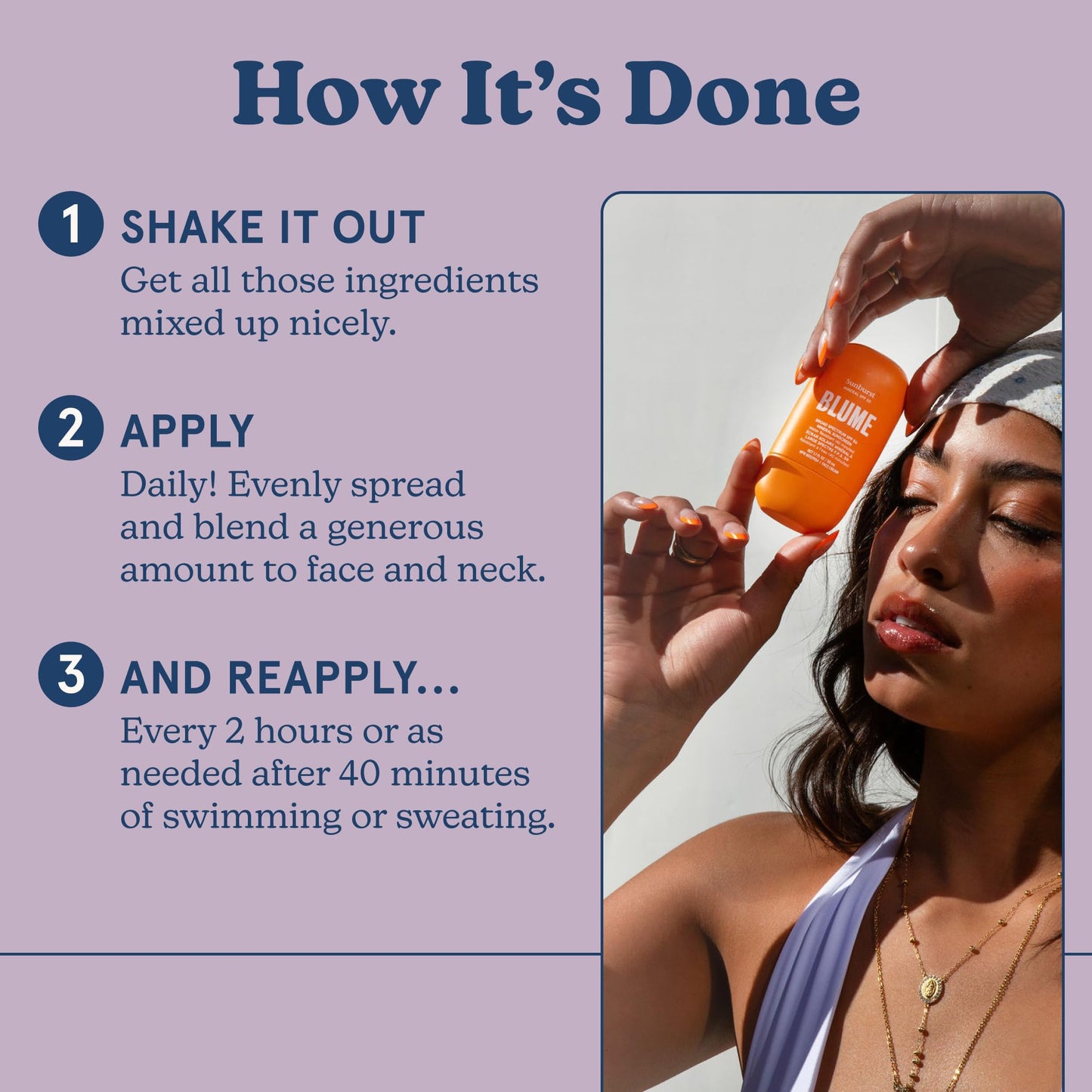Blume Sunburst Broad Spectrum SPF 50 Mineral Sunscreen - Hydrating & Soothing Face Sunscreen with Zinc Oxide and Niacinamide - Tailored For Sensitive Skin - Vegan (1.7 Ounce)
