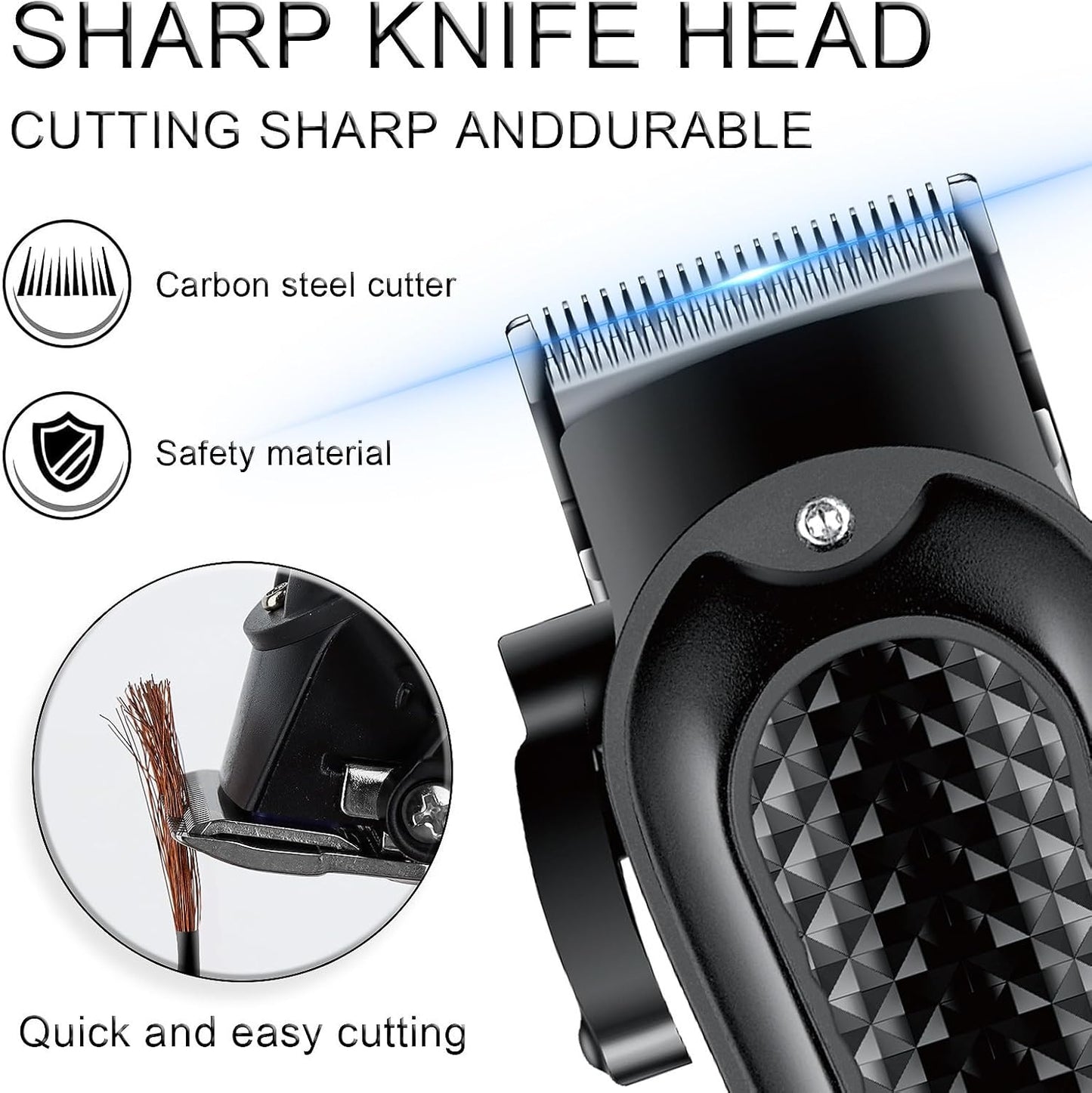 Professional Hair Clipper - LCD Display, 5W Motor, Type-C Charging | Low Noise, Stainless Steel Blade