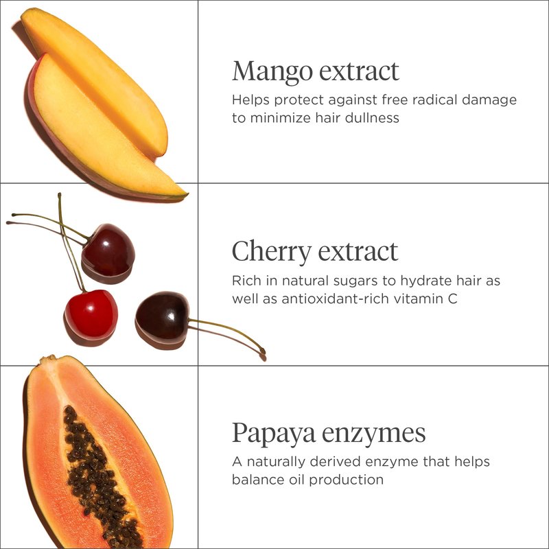 Briogeo Superfoods Mango + Cherry Balancing Shampoo for Oily Hair | Gentle Cleanse & Oil Control | Vegan & Cruelty-Free | 12.5 fl oz