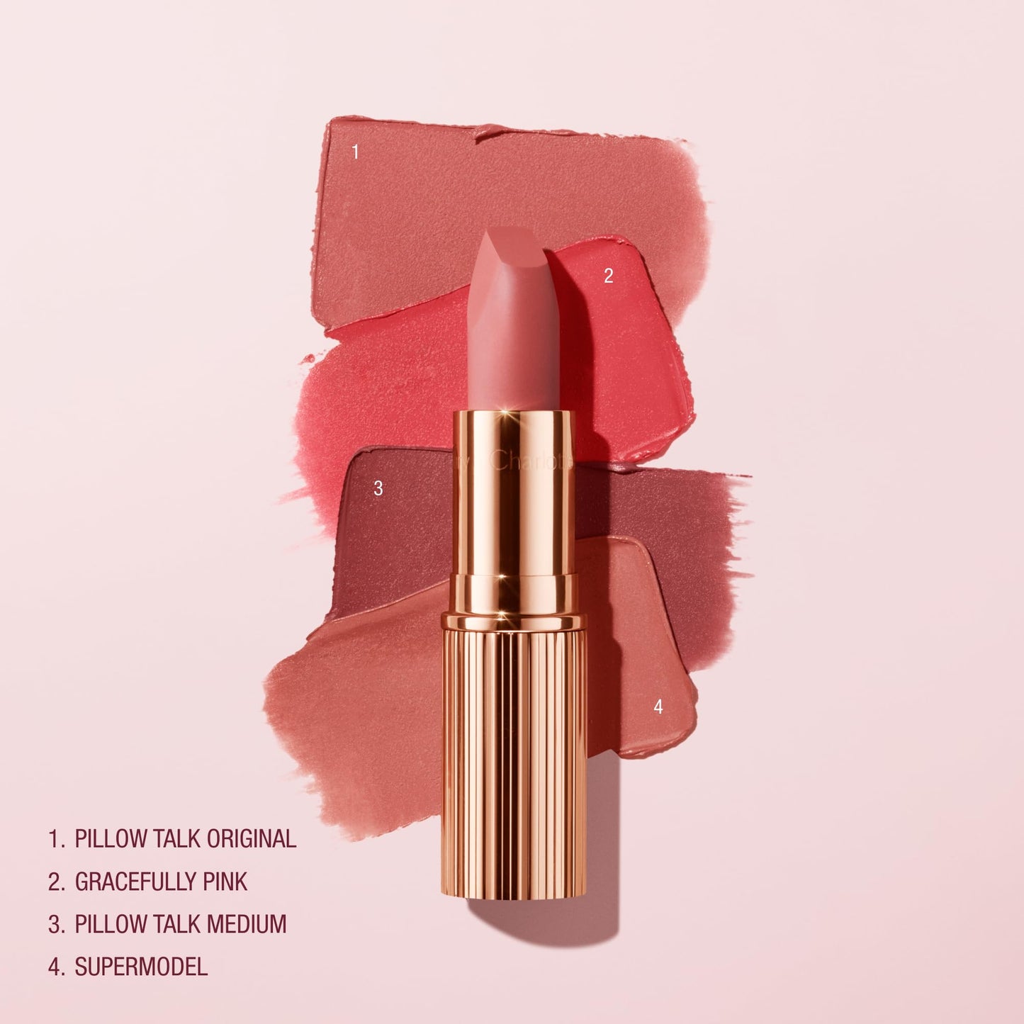 Charlotte Tilbury Matte Revolution Lipstick - Long Lasting, Matte Lipstick with Buildable Color & Lip-Loving Ingredients - Creamy, Easy to Blend Formula - Pillow Talk Medium