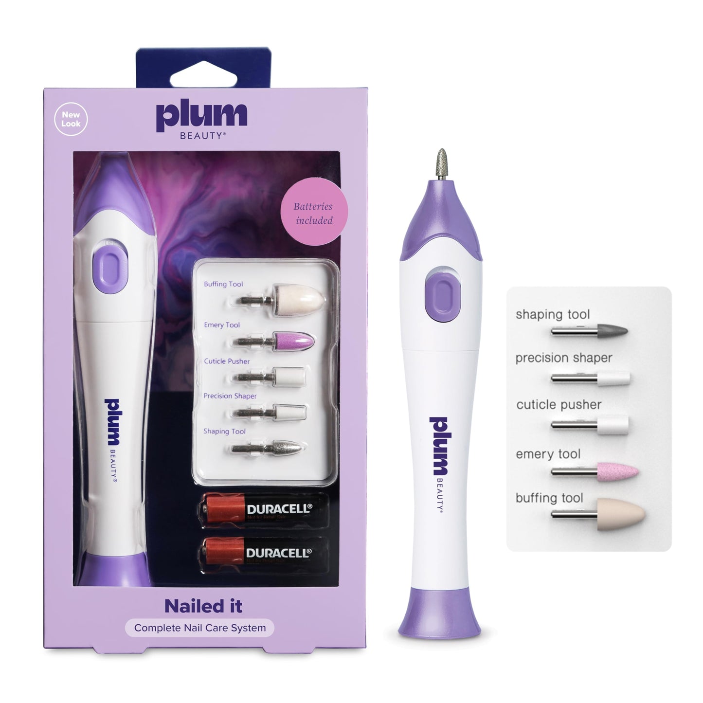 Plum Beauty Cordless Electric Nail Drill - Portable Gel Polish Shaper