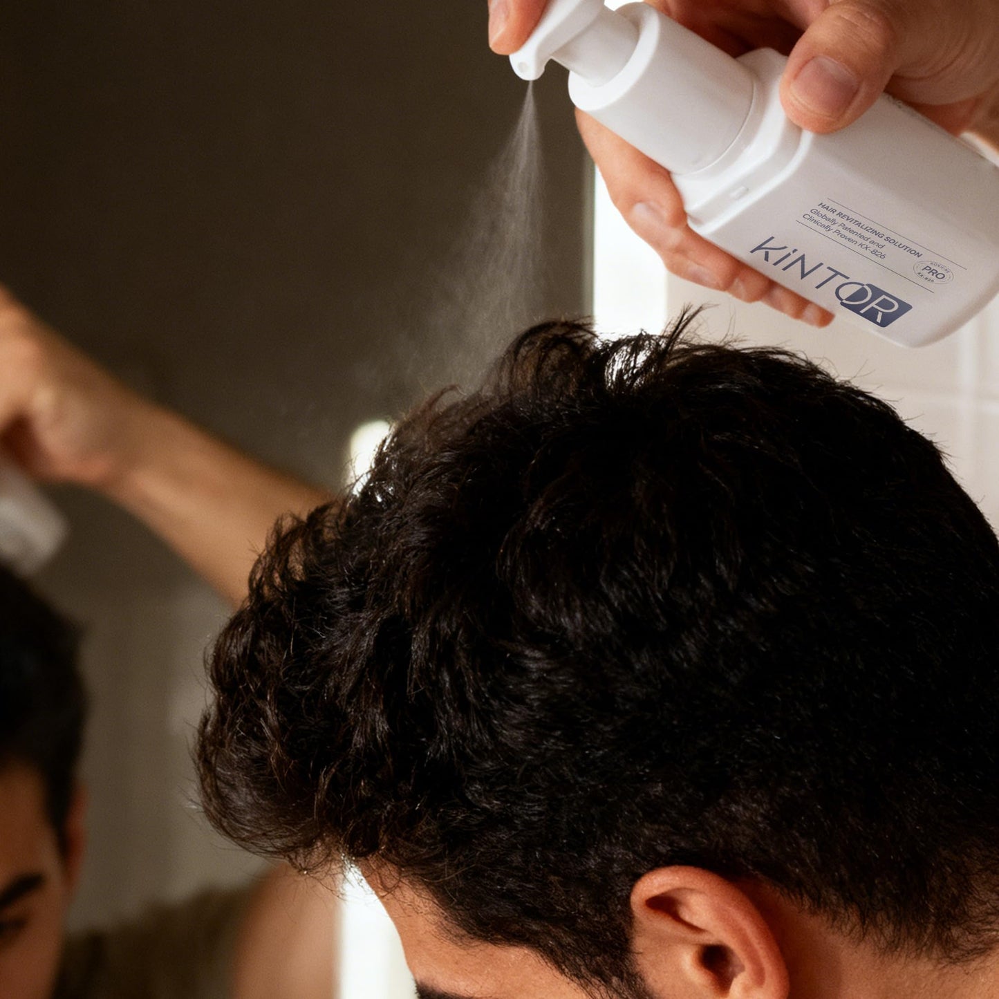 0.9% KX-826 KINTOR Hair Growth Spray for Men, DHT Blocker Hair Regrowth Products to Nourish Hair Follicles, Oil Control and Thick Hair Roots, Pro Version, 60ml