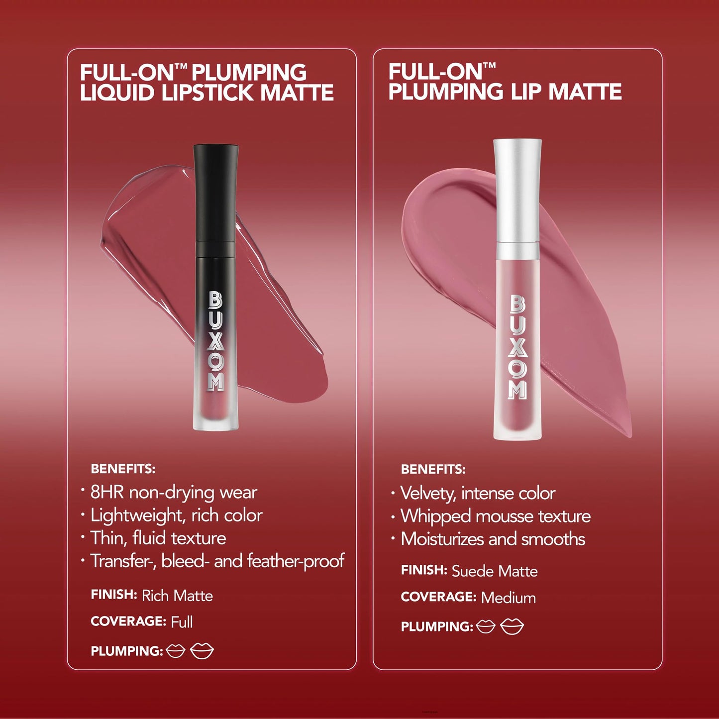 BUXOM Full-On Plumping Liquid Matte Lipstick, Dolly Diva