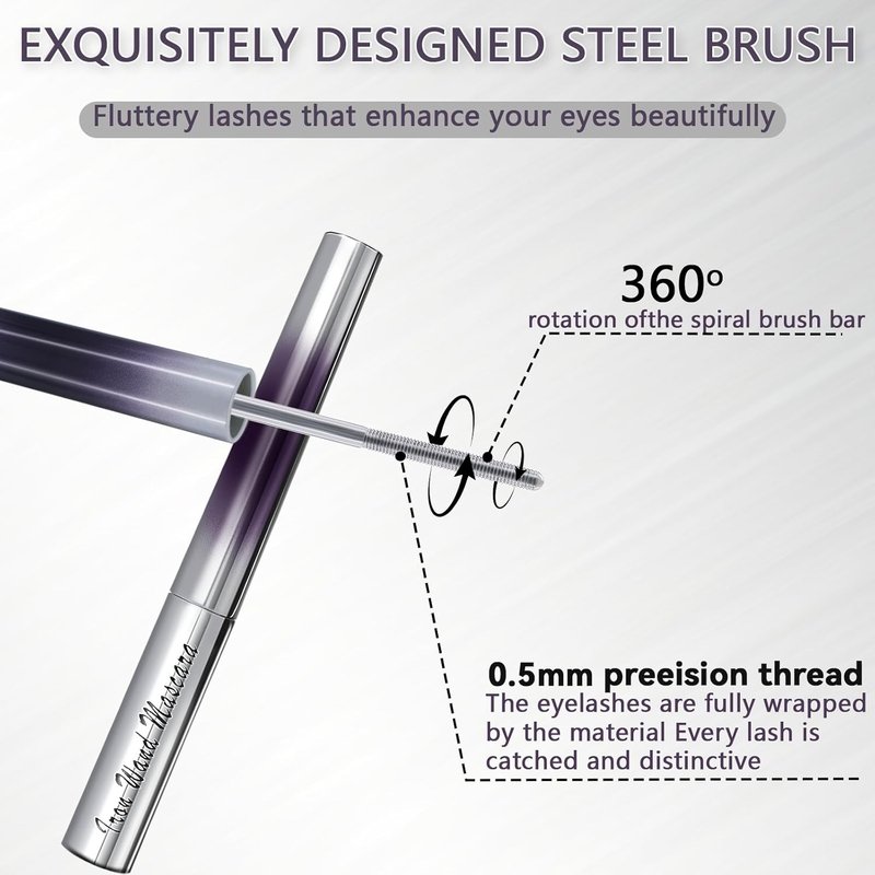3D Curling Iron Wand Mascara - Waterproof, Long-Lasting, Smudge-Proof Formula | Thick, Clear Eyelashes (1 Pc)