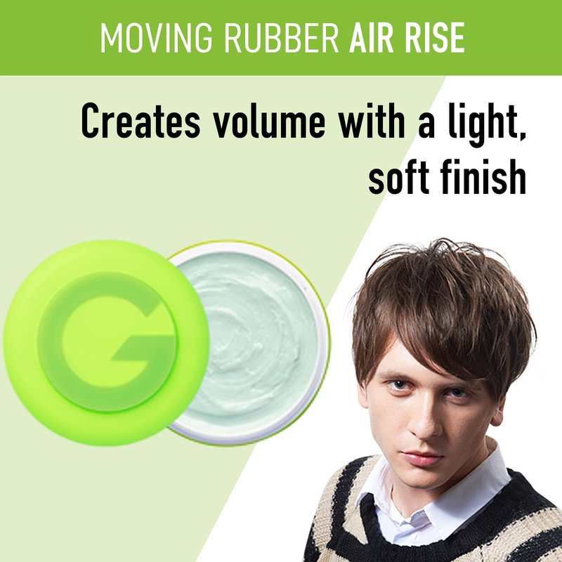 GATSBY Moving Rubber Air Rise Hair Wax – Ultimate Volume & Texture, 80g/2.8oz by mandom
