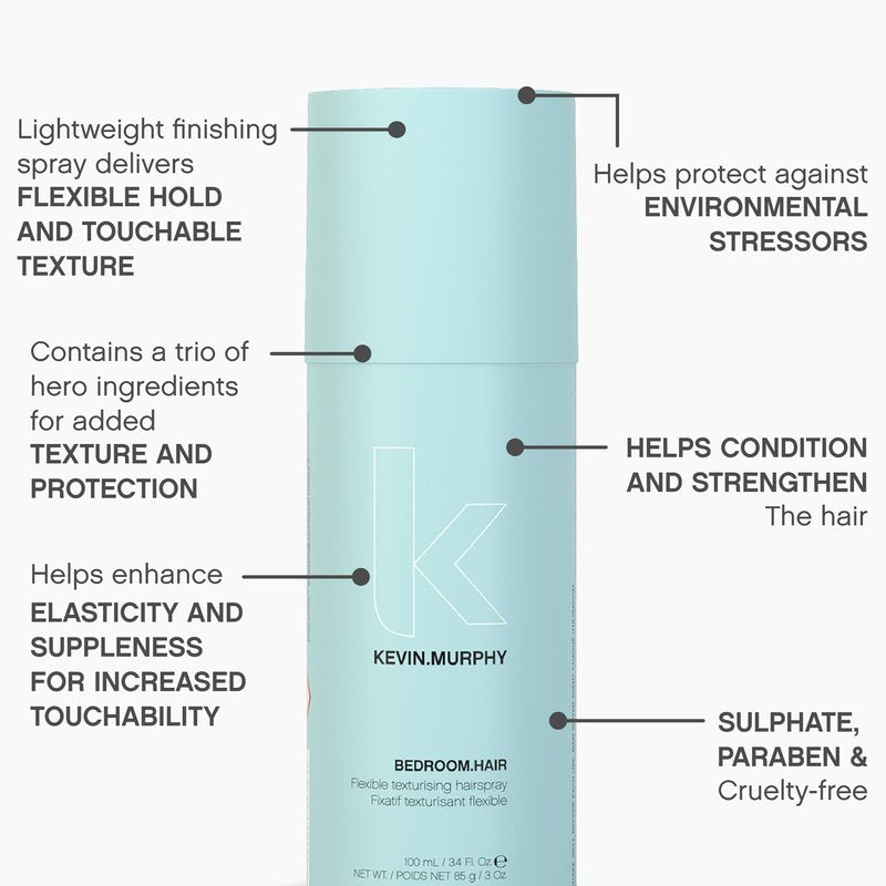 Kevin Murphy Bedroom Hair Flexible Texturising Hairspray, 7.9 Ounce