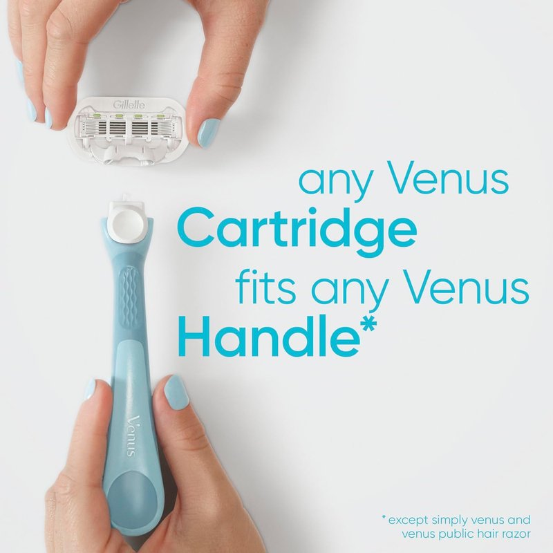 Gillette Venus Women's Razor Blade Refills - Extra Smooth 5-Bladed | 4 Count & Sensitive 2 Count