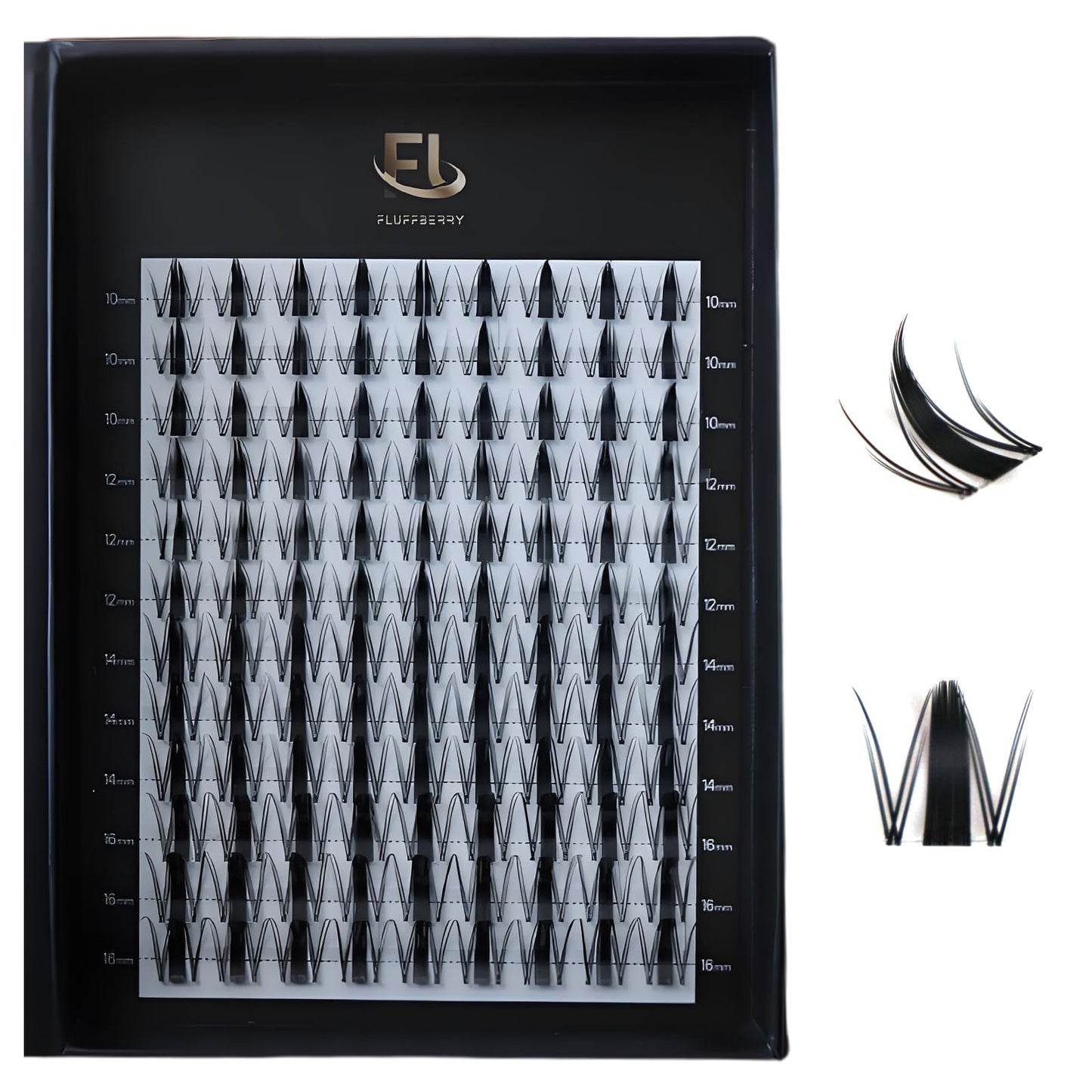 FLUFFBERRY Fairy Lashes Manga Clusters Individual Eyelash Extensions Spiky Anime Eyelash Lash Cosplay DIY(Fairy Lashes-D-10-16Mix)