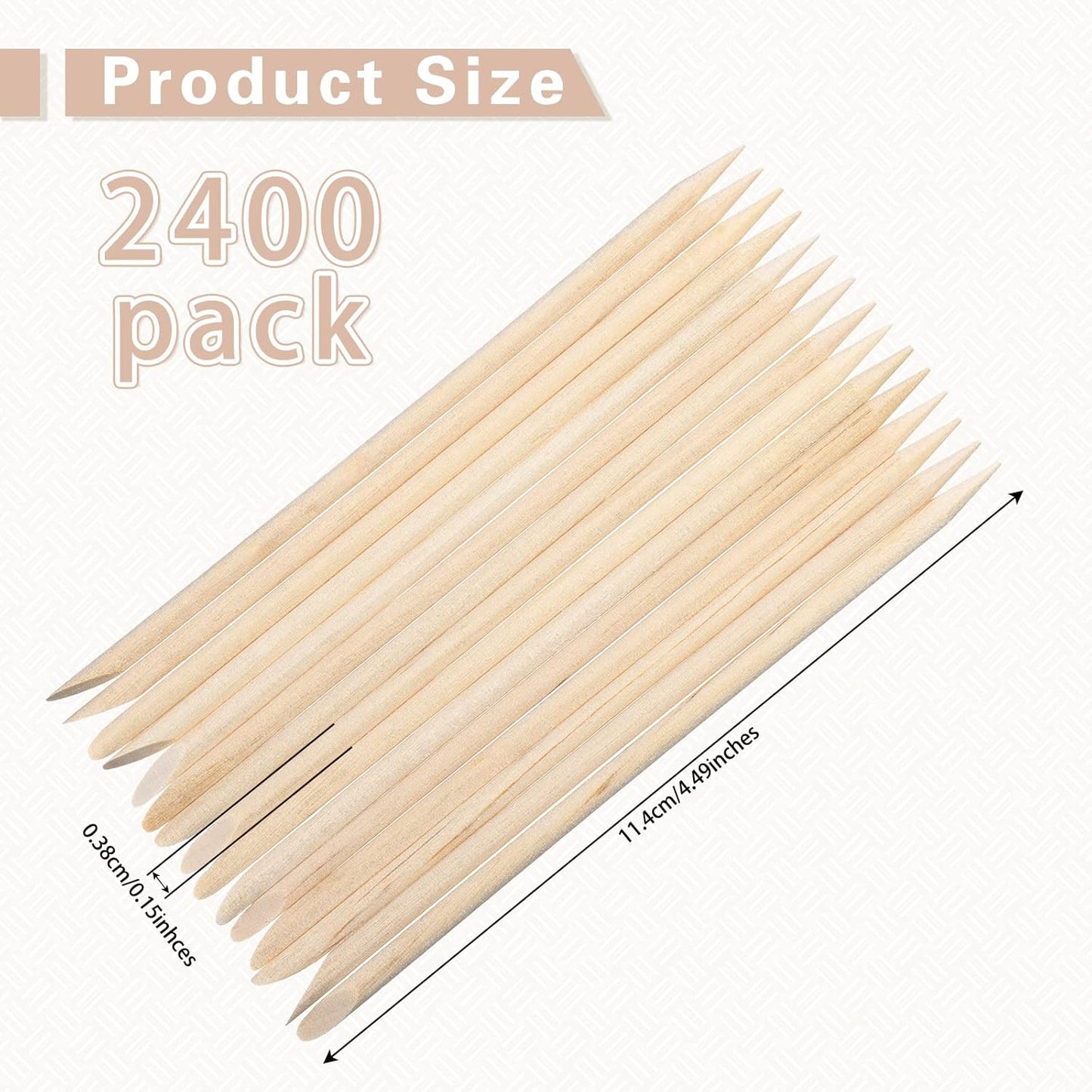 Mini Wooden Wax Applicator Sticks - Perfect for Eyebrow, Lip & Nose Hair Removal | 2400 Pieces for Smooth Skin