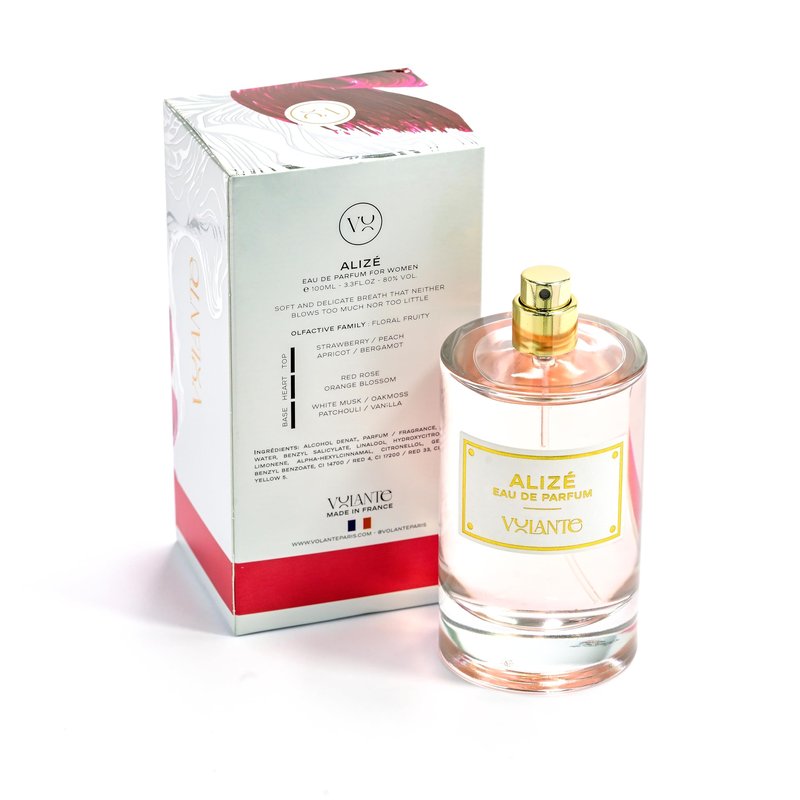 VOLANTE Alize Eau de Parfum - 100ml Vanilla Perfume for Women with Strawberry, Peach & Rose - Premium Long-Lasting Fruity Floral Scent - Cruelty-Free Breezy Scent for Daily Wear - Made in France