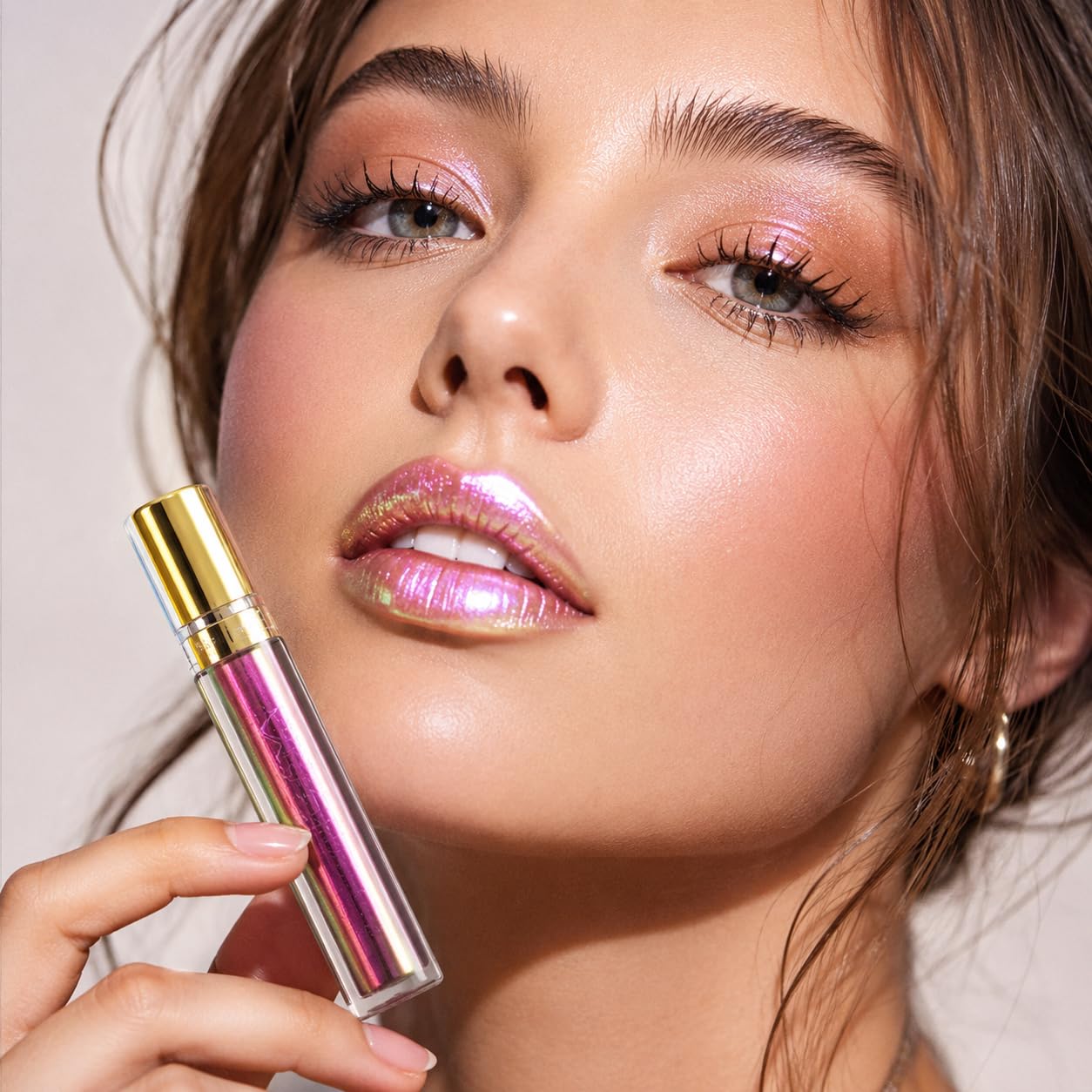 Maydear Chameleon Lipstick 5 Colors Set, Long Lasting Waterproof Colourful Diamond Shimmer Lip Gloss for Women Girls Makeup kit