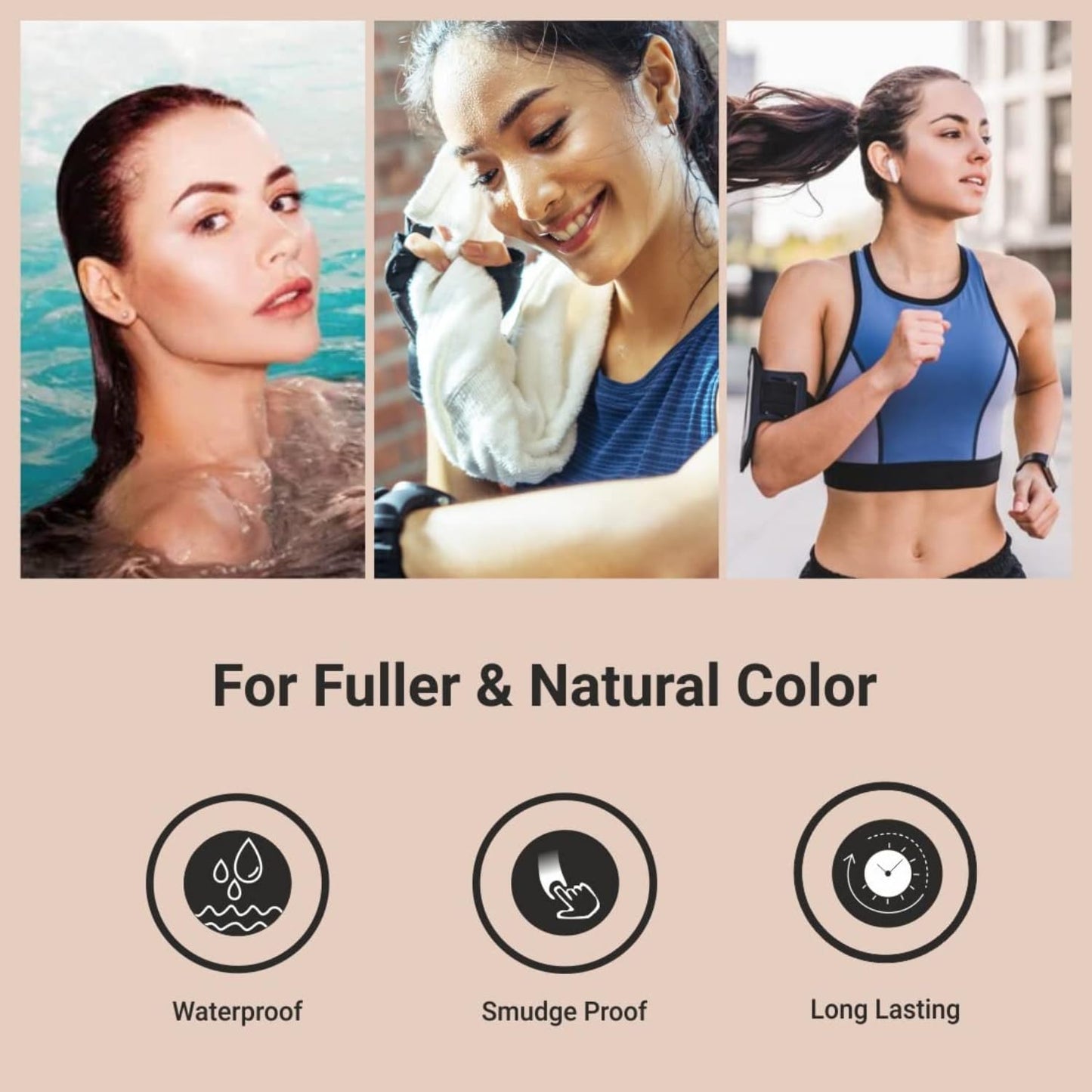 MinaiBrow Instant Hair Dye Kit Medium Brown | Natural Spot Coloring Tinting Powder with Brush, Water & Smudge Proof | 100% Grey Coverage Upto 30 Applications