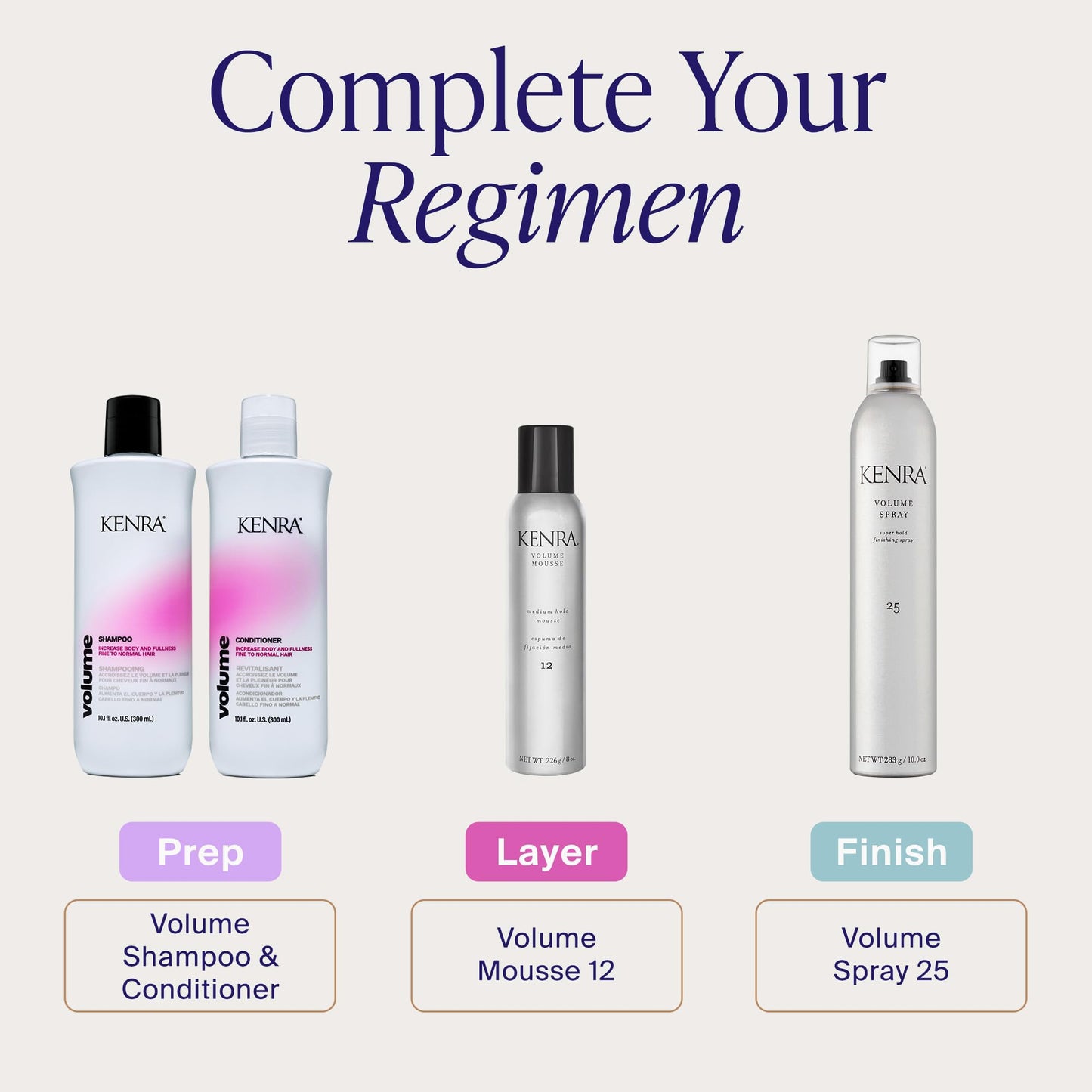 Kenra Volume Mousse 12 | Medium Hold Mousse | Non-Drying, Non-Flaking Lightweight Formulation |Styling Control Without Stiffness Or Stickiness | Tames Frizz & Conditions | All Hair Types | 8 oz