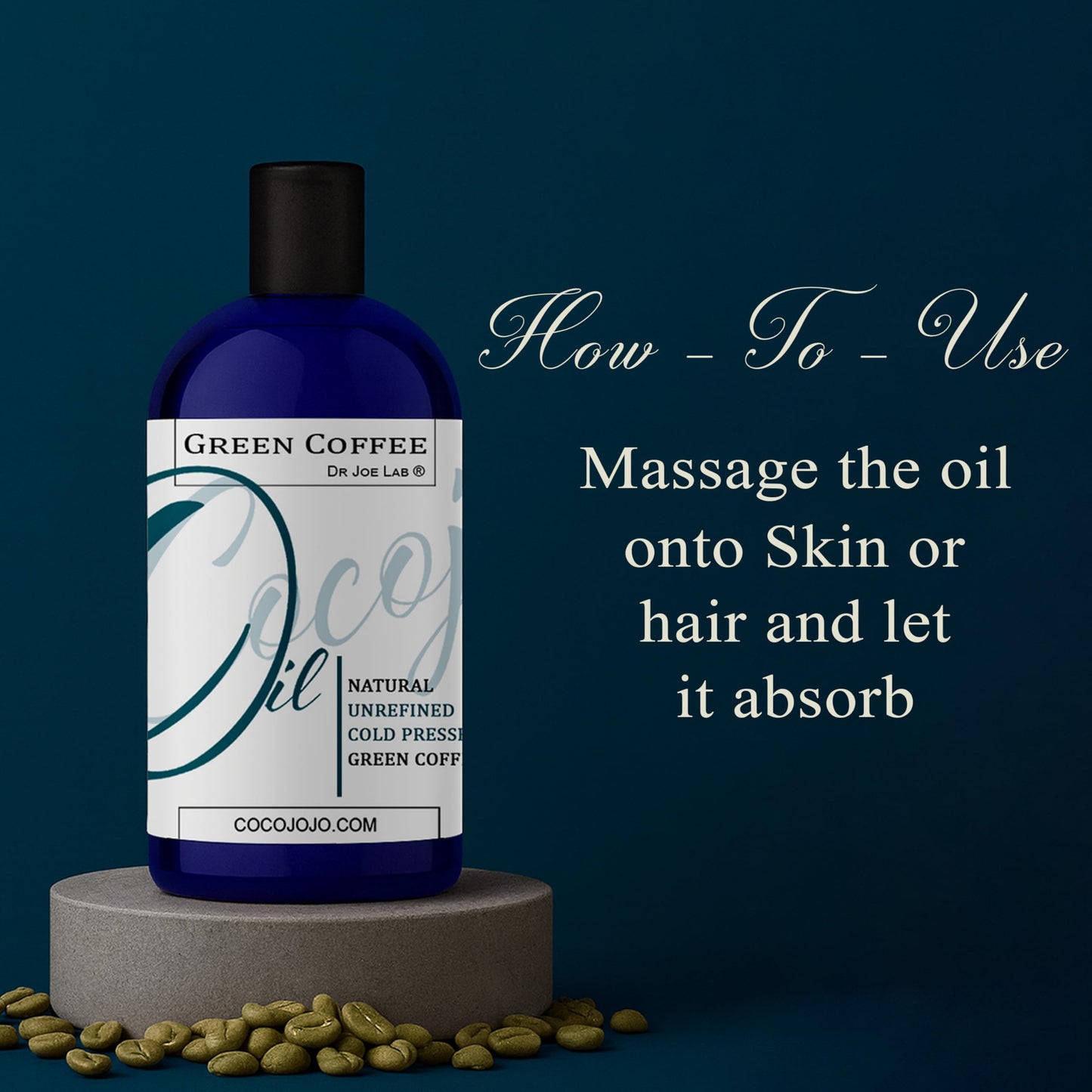 Dr Joe Lab Green Coffee Bean Oil - Pure, Unrefined, Cold Pressed, Non-GMO Carrier Oil for Skin, Hair, Nails, Body, Face & More - 4 oz - Natural Antioxidant