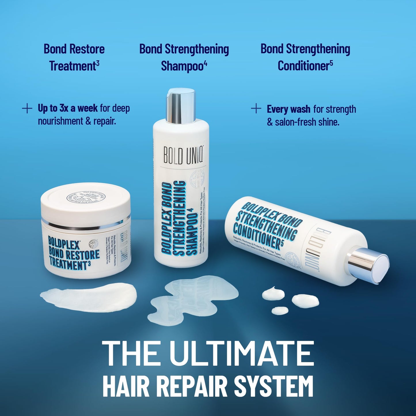 BOLD UNIQ BoldPlex Hair Mask - Deep Conditioner For Dry, Damaged Hair - Mascarilla Para El Cabello - Helps Repair and Nourish Curly, Bleached, or Frizzy Hair - 6.76 Fl Oz