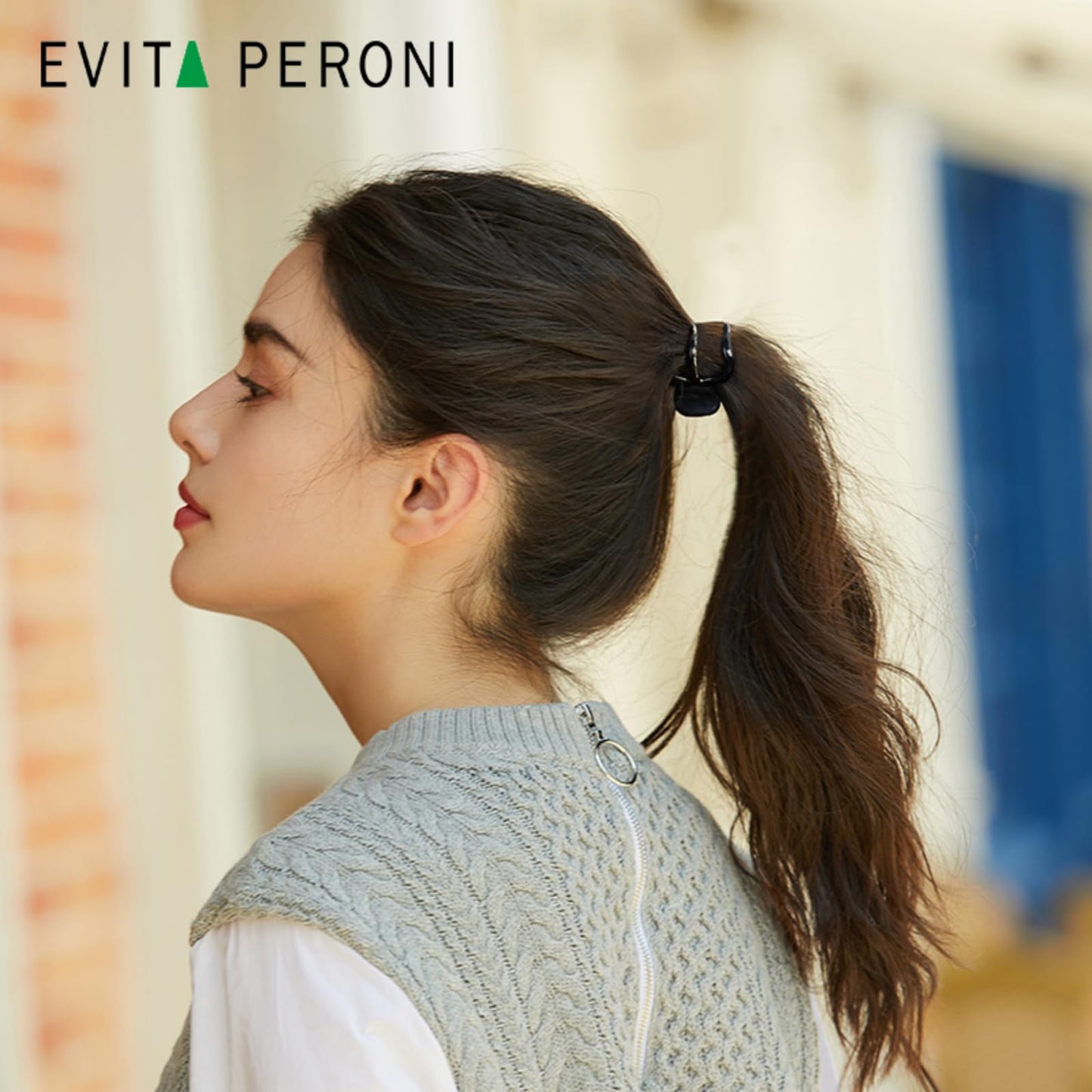 EVITA PERONI Hair Claw Clips for Thick Hair Women Small Hair Clips for Women Strong Hold Ponytail Hair Clip No Slip Jaw Clamps Girls-Black
