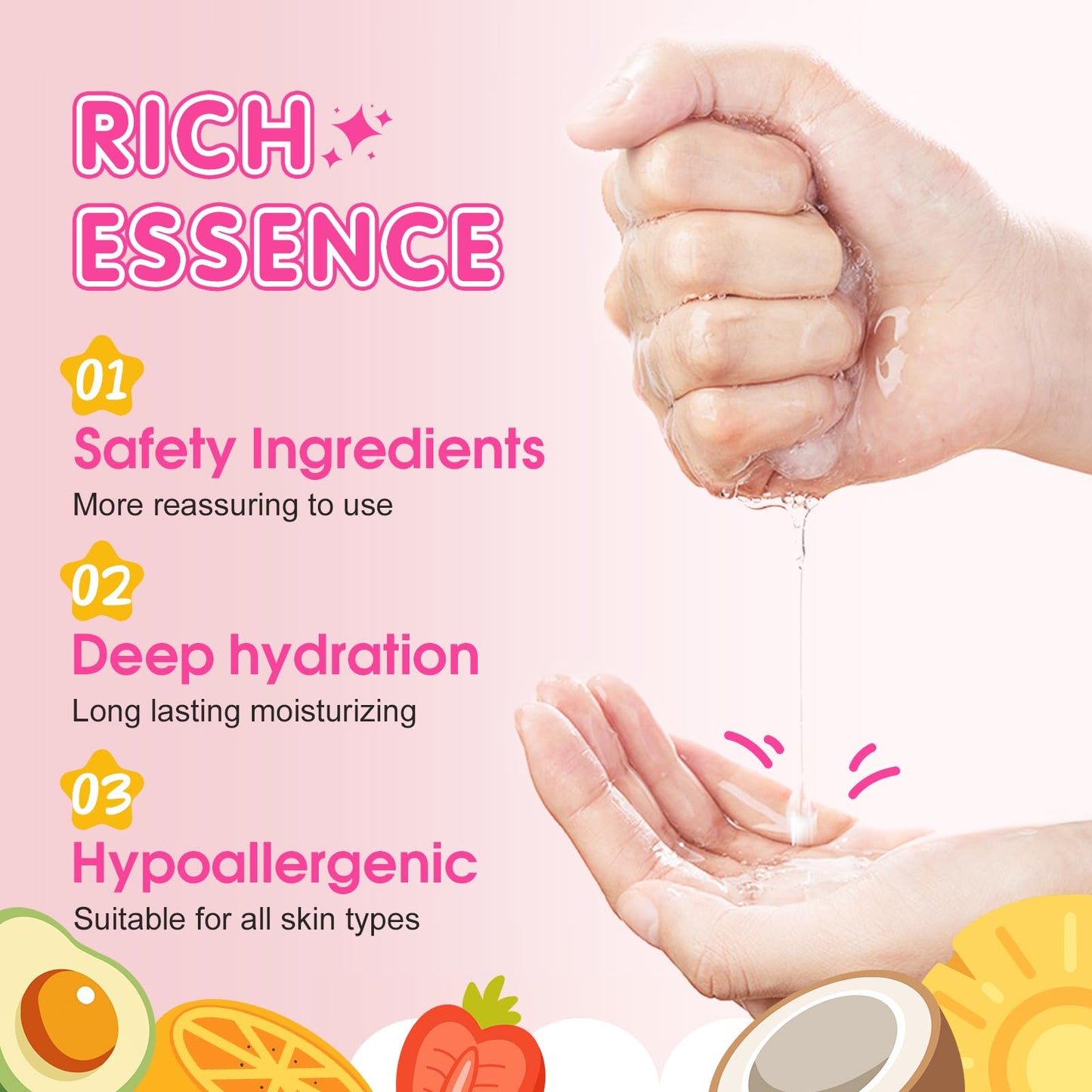 KONEUK Fruit Face Masks Skincare for Kids Teens Girls, Face Mask Skin Care