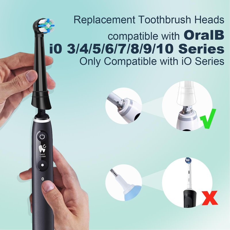 iO Replacement Heads Compatible with Oral B iO 3 4 5 6 7 8 9 10 Series Electric Toothbrush,IO Toothbrush Heads