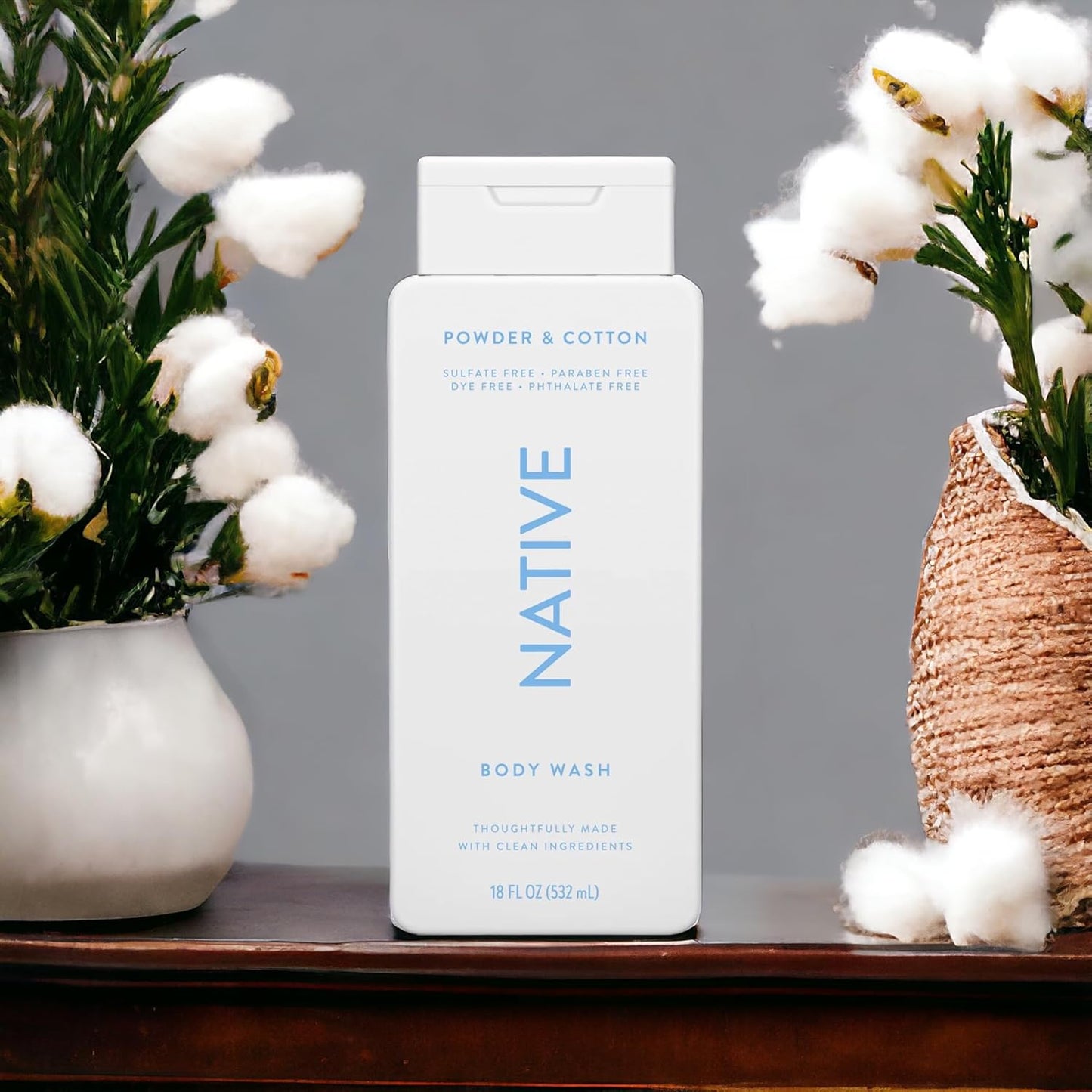 Native Body Wash for Men & Women - Sulfate & Paraben Free | Hydrating Clean Ingredients, 18 oz (Pack of 2)