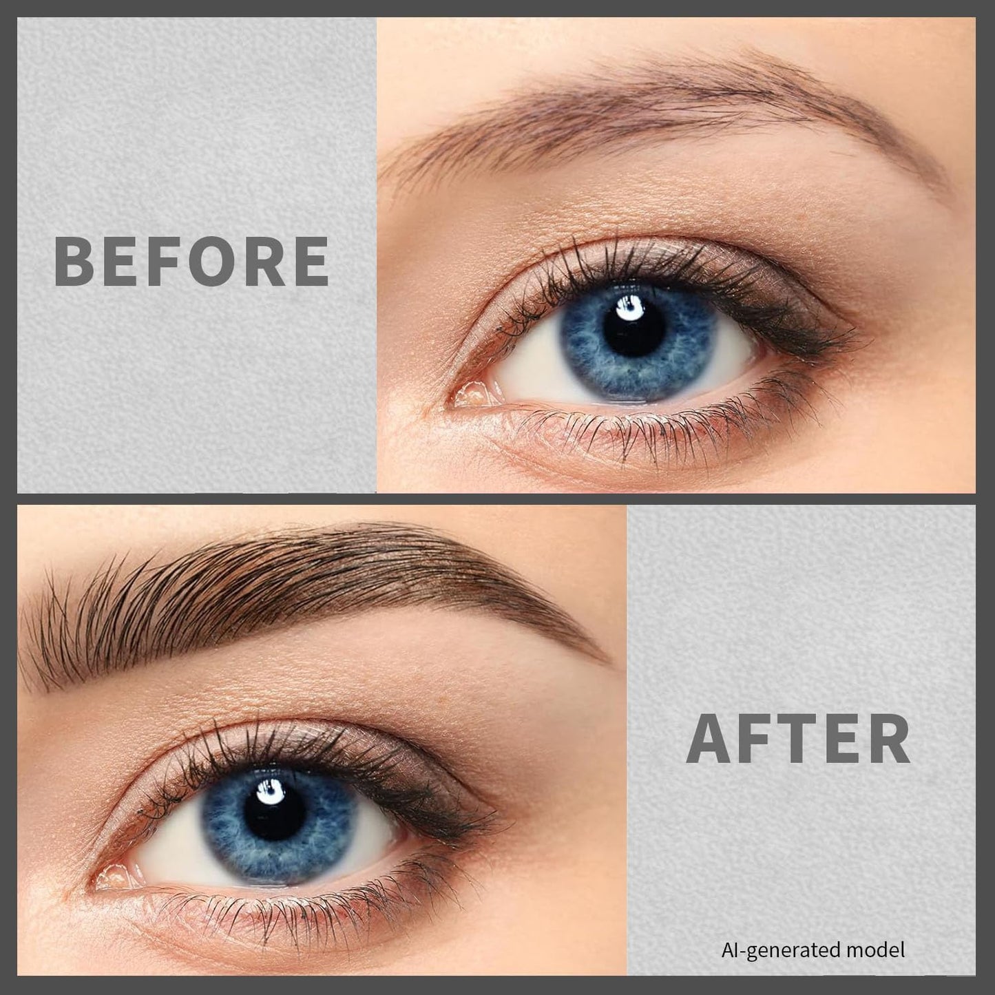 JIAYUTONG 2 Prong Tip Microblading Eyebrow Pen - 2-in-1 Waterproof Eyebrow Pencil, Long-Lasting Natural Hair-Like Brows, Smudge-Proof & Easy to Use (02# Brown)