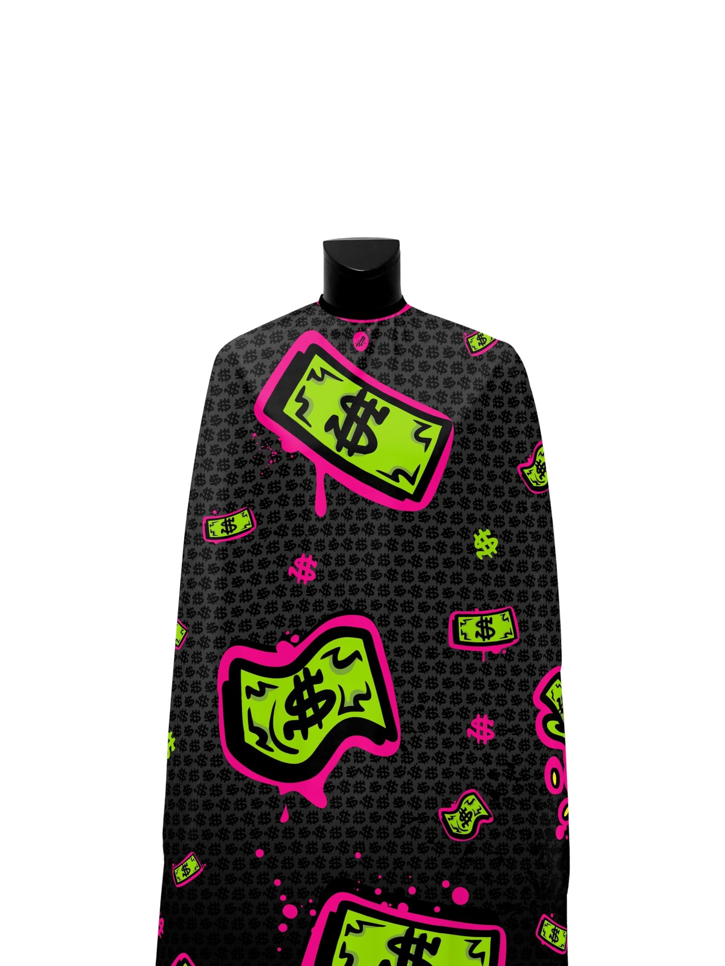 Illuzien Big Money PRO Barber Cape, Hair Cut Cape, Water-Resistant Barber Accessories, Professional (SNAP)