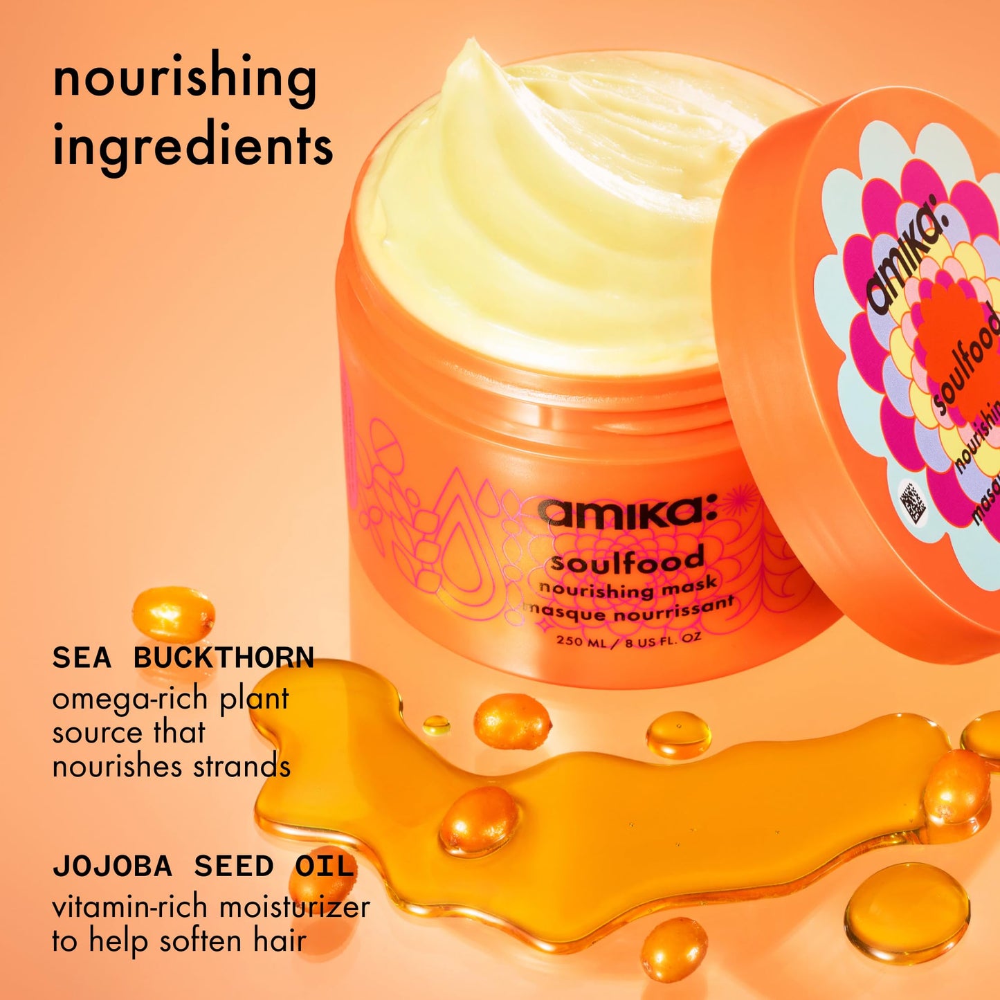 amika soulfood nourishing mask, 500ml