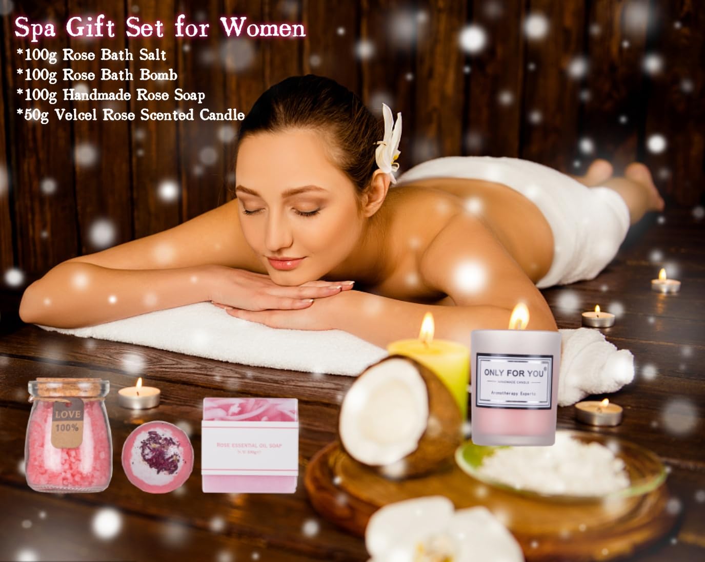 Spa Gift Basket for Women - Relaxation Gift Set with Wine Glasses | Perfect for Birthdays, Christmas, or Get Well Soon