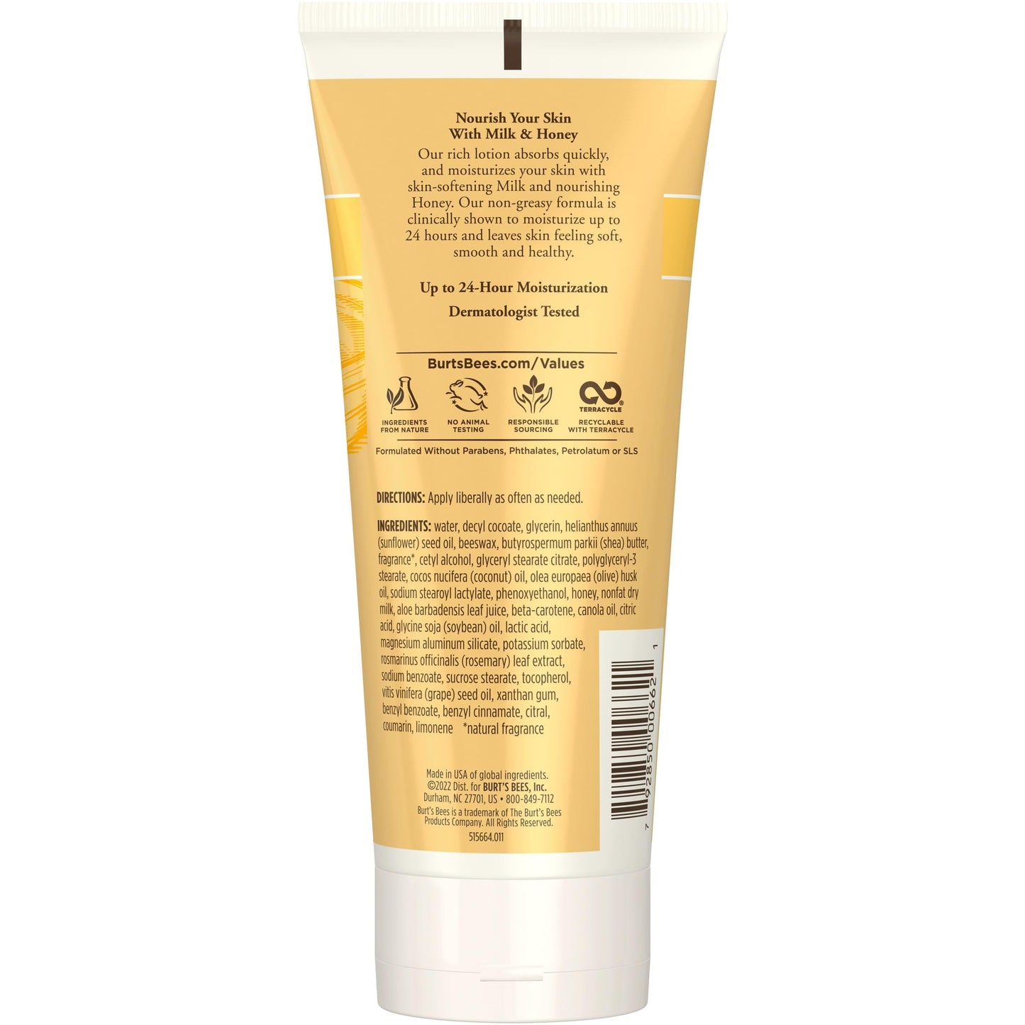 Burt's Bees Body Lotion for Normal to Dry Skin with Milk & Honey, 6 Oz (Package May Vary), (Pack of 6)