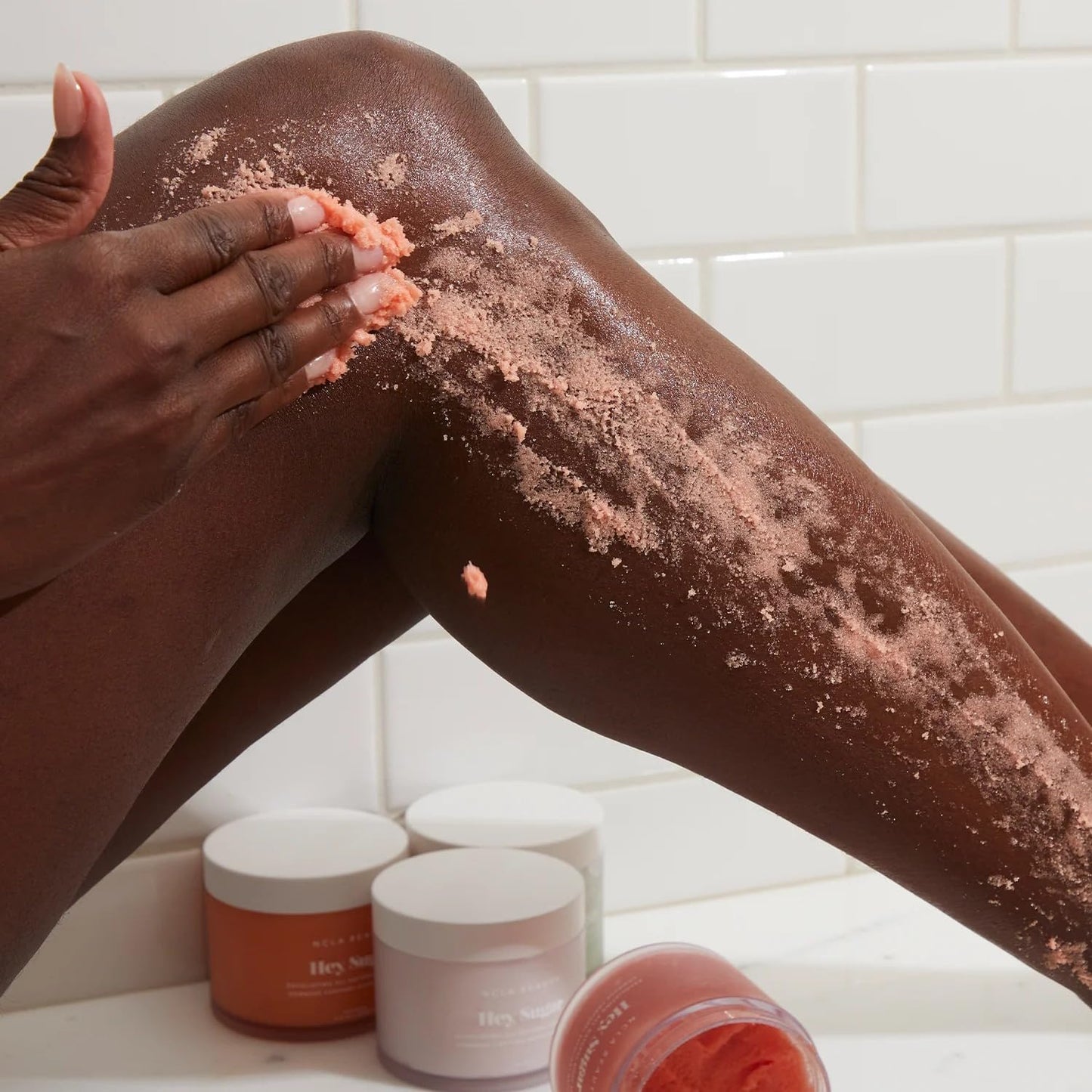 NCLA Beauty Hey Sugar All Natural Body Scrub - Moisturizing, Exfoliating Sugar Scrub - Shea, Cocoa, and Mango Butters - Pink Grapefruit - 8.8 oz