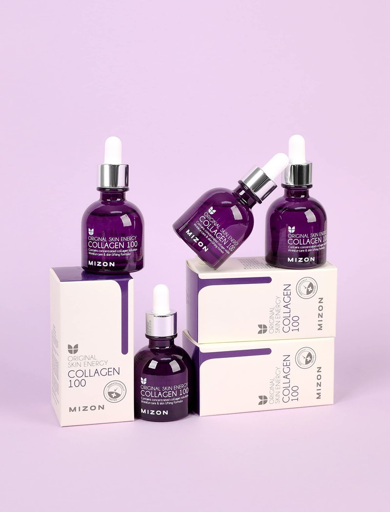 MIZON Marine Collagen 100 Ampoule Serum with Collagen Peptide for Firming Skin Wrinkles Hydrating Anti Aging with Adenosine Panthenol & Centella (1.01 fl oz)
