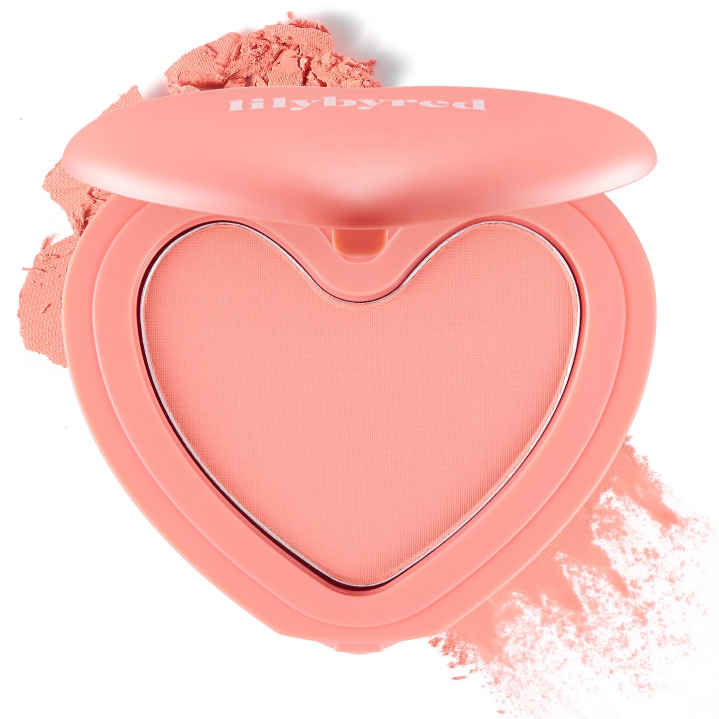 lilybyred Luv Beam Cheek | Heart-Shaped Korean Powder Blush, Soft Matte Finish with Subtle Shimmer, Blendable & Buildable, Lightweight & Long-Lasting, Natural Flush, 0.16 oz. (03 Flush Orange)