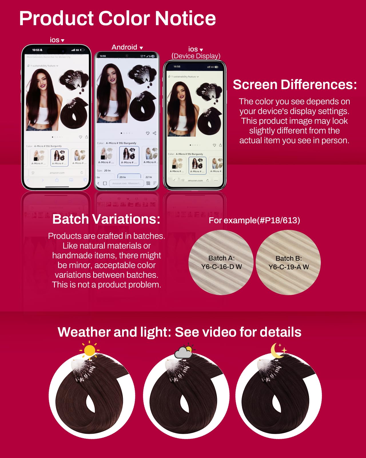 Moresoo Micro Link Hair Extensions Human Hair Dark Burgundy Micro Loop Hair Extensions Human Hair 18 inch Add Length Micro Extensions Human Hair for Women 50g