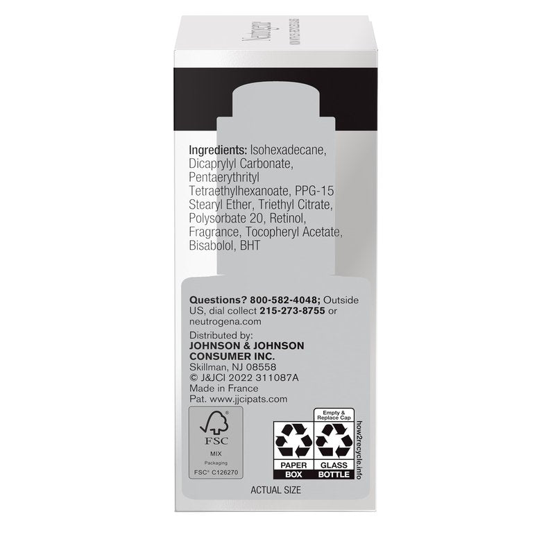 Neutrogena Rapid Wrinkle Repair Retinol Face Oil, Daily Anti-Aging Face Serum to Fight Fine Lines, Deep Wrinkles, & Dark Spots, 1.0 fl. oz