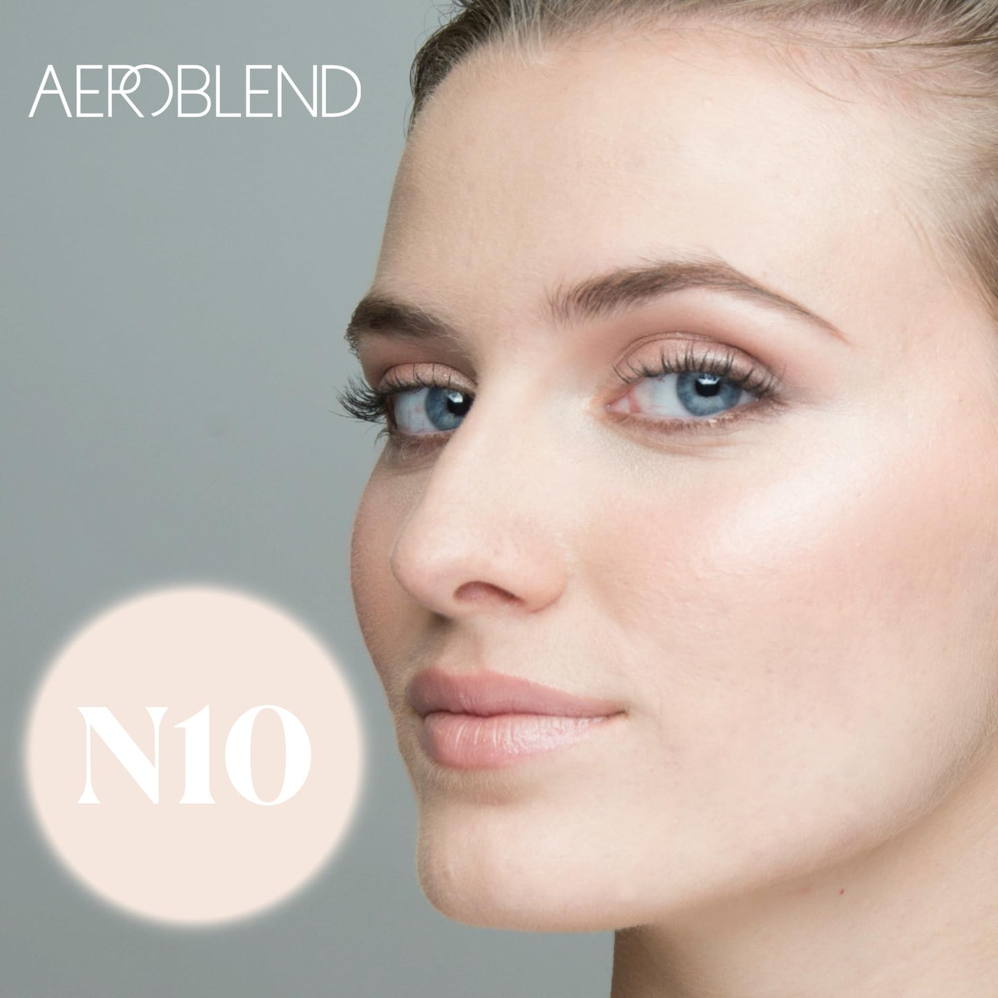 AEROBLEND Airbrush Foundation Makeup: Professional, Water-Based, Buildable, Long-wearing, For all skin types, 1 oz (N10)