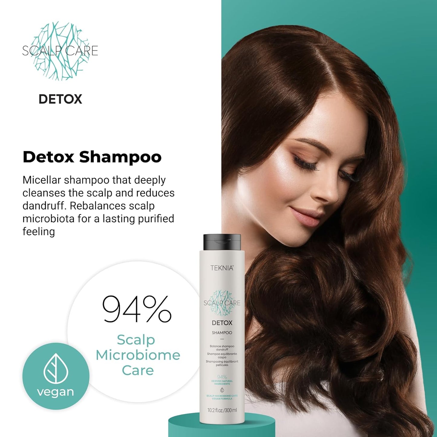 Detoxifying Shampoo for Scalp Care - Anti-Dandruff Formula | 10.2 Fl Oz