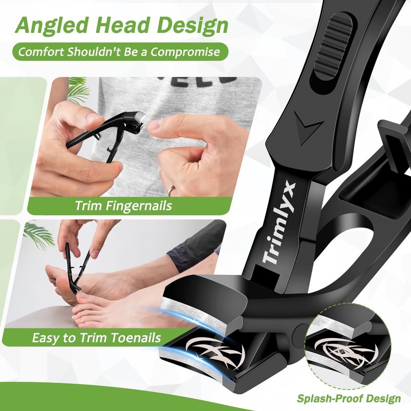 Thick Toenail Clippers - Heavy Duty Nail Clippers for Seniors | 5-Piece Set for Ingrown Nails