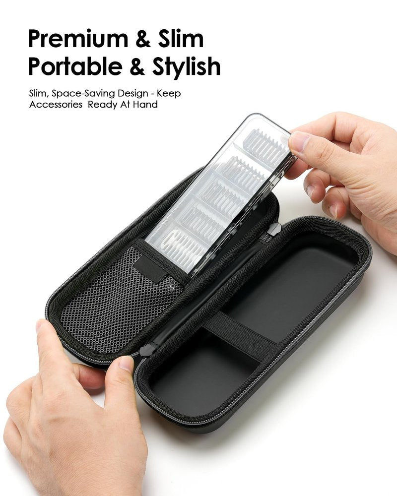 FINETCH Hard Travel Case for OBlade QP2520/QP2530/QP2620/QP2630 – Waterproof Portable Storage Bag for OBlade Hybrid Electric Trimmer & Braun Series Shaver