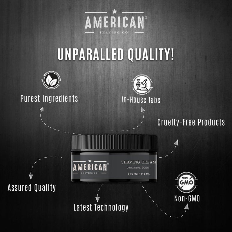 American Shaving Co. Original Scent Men's Shaving Cream - 8 Oz | Non-GMO, Easy Application, Cruelty-Free