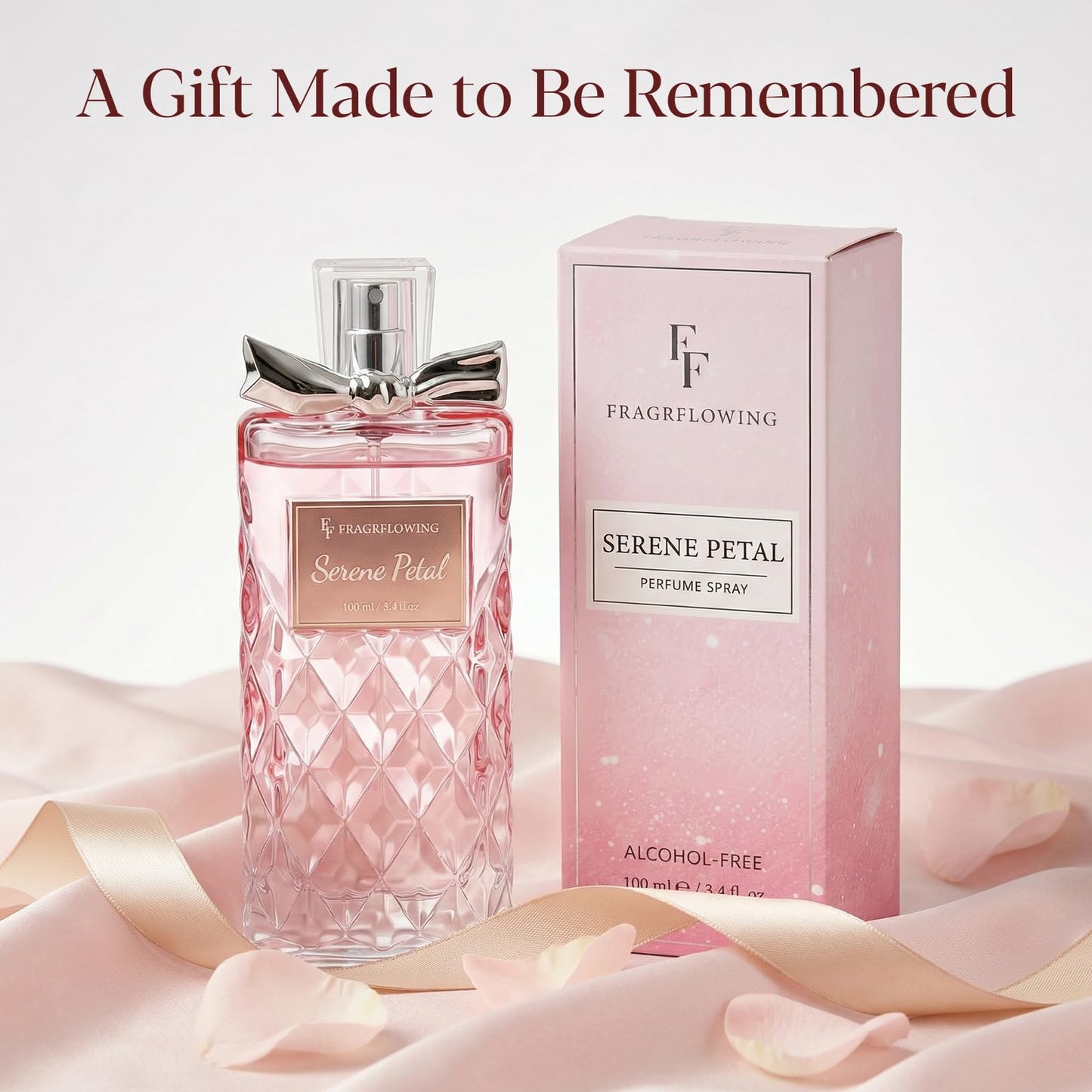 FF FRAGRFLOWING Perfume for Women - 100 ml / 3.4 fl oz - Alcohol-Free Long Lasting Floral Fragrance, Elegant Womens Perfume Gifts for Women and Moms