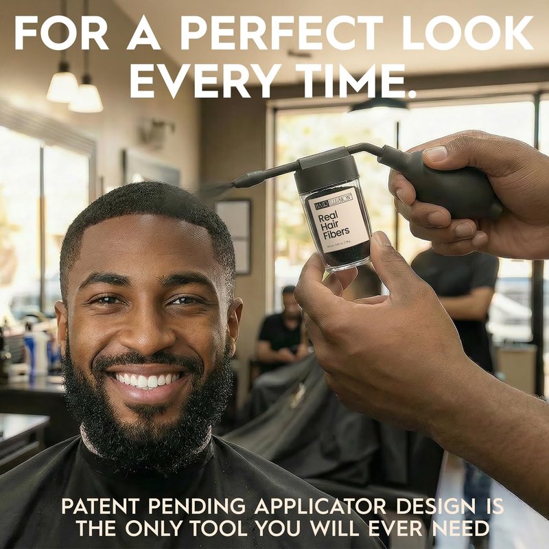 Hair Illusion Spray Applicator - Precise Flat Tip for Perfect Hairline | Removable Design for Wide Coverage